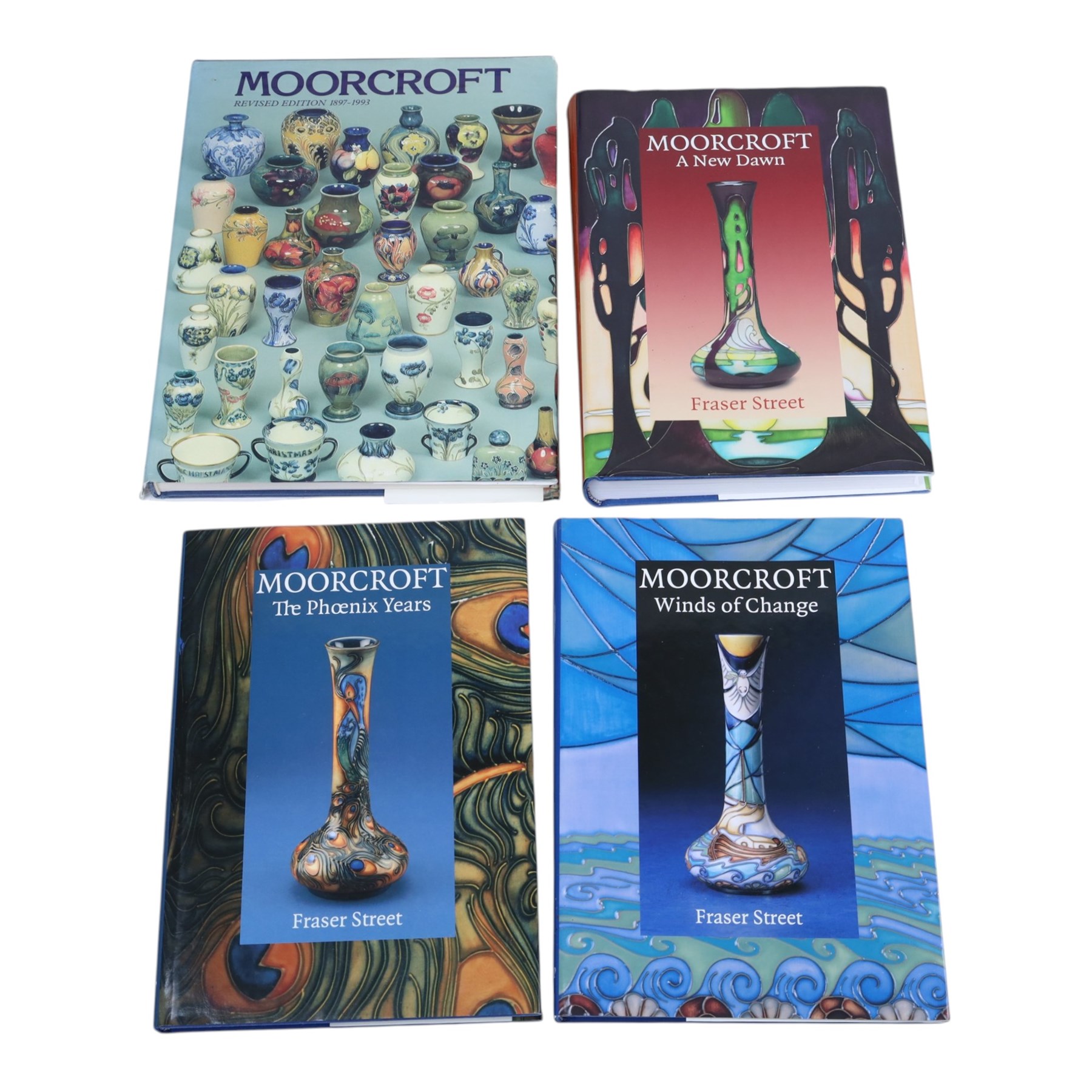 Collection of Moorcroft memorabilia, to include print signed by Moorcroft collector Hugh Edwards, postcards signed by Eric Knowles and Paul Atterbury, and Moorcroft Collectors Club newsletters