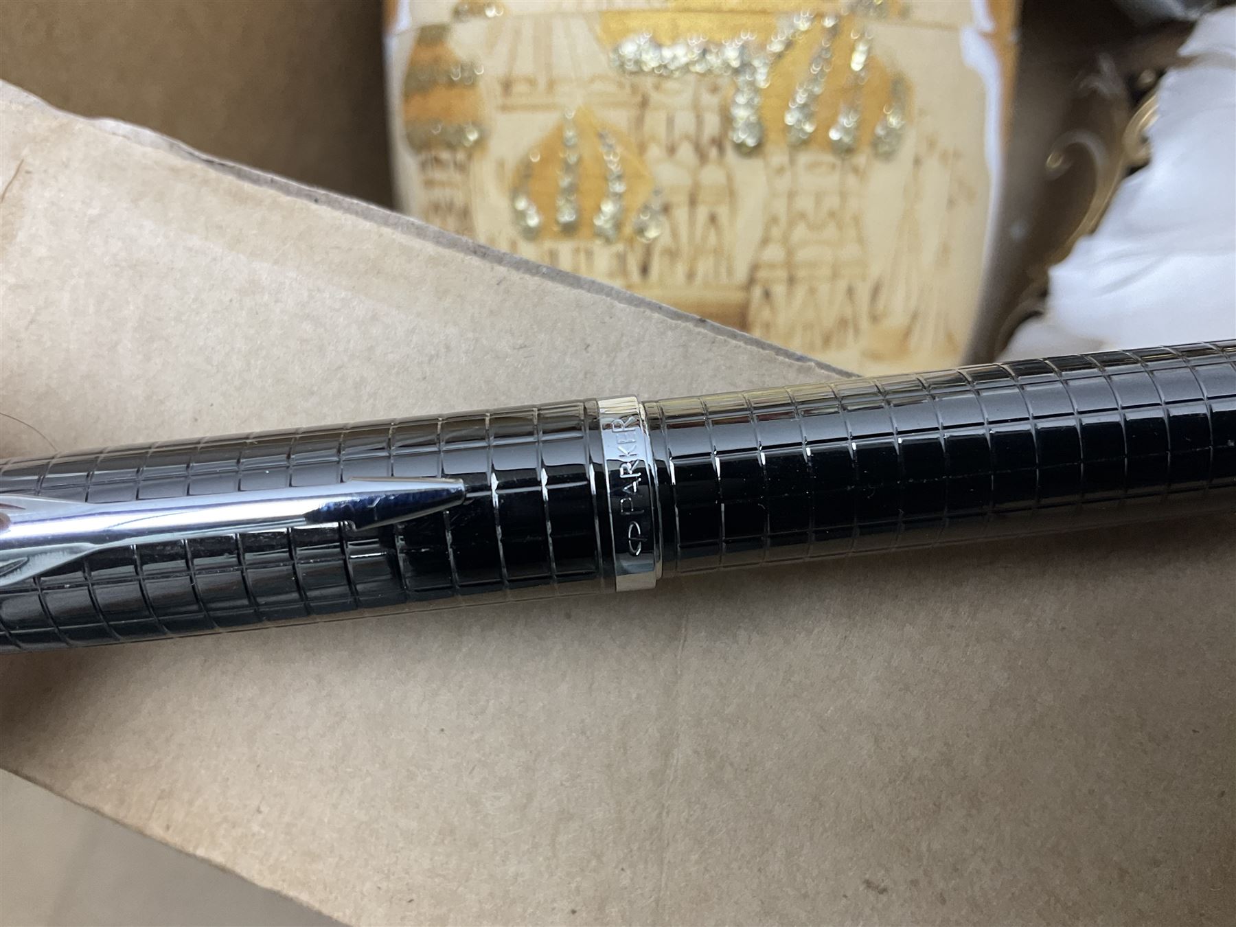 Sylvac green seated dog, together with pair Wade Heath vases, wall charger and other collectables, in two boxes  