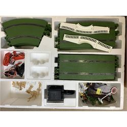 Scalextric, Alpine Rallye, Electric Slot Racing Set Newmarket, Super Saloons, and Night Stages. (4). 