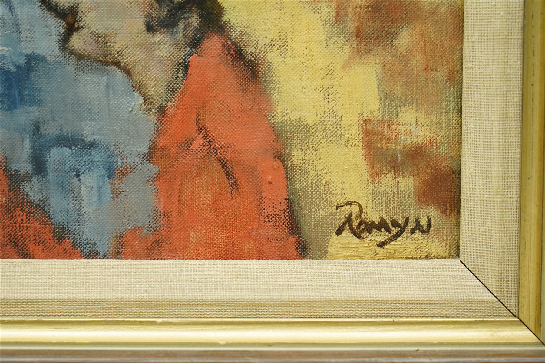 Major Conrad 'Dick' Richardson Romyn (British 1915-2007): Ice Cream Seller, oil on canvas signed 71cm x 59cm