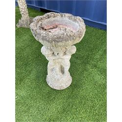 Composite stone cherub planter - THIS LOT IS TO BE COLLECTED BY APPOINTMENT FROM DUGGLEBY STORAGE, GREAT HILL, EASTFIELD, SCARBOROUGH, YO11 3TX