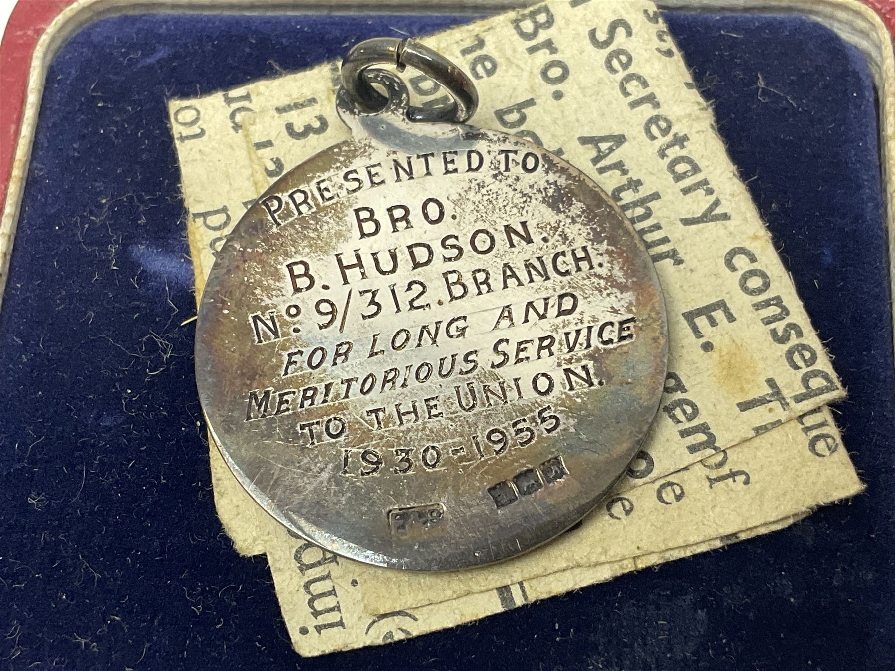 Ladies Accurist 9ct gold manual wind wristwatch, on gilt metal bracelet, together with a silver and enamel fob, for the Transport and General Workers Union, with personal engraving to reverse, hallmarked, a safe driving medal and a Quartz wristwatch