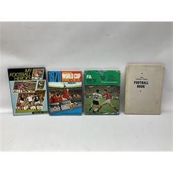 Crystal Palace signed leather football, late 1990s, including Steve Coppell, Simon Rodger, Tony Folan, Gareth Graham, Jamie Smith etc; and quantity of football books including 1966 World Cup booklets etc