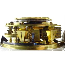 18th century silver pair cased verge fusee pocket watch by John Berry, London, No. 750, Egyptian pillars, pierced and engraved balance cock with scallop shell decoration, silver champleve dial with gilt border, Roman hours and outer Arabic minute ring, steel beetle and poker hands, dial signed Berry London