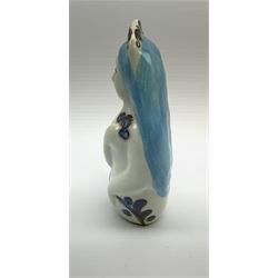 A Doreen Middelboe for Royal Copenhagen Aluminia figure, modelled as a mermaid, with printed and painted marks beneath, H10.5cm.