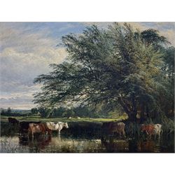 Henry Dawson (British 1811-1878): Cattle Watering, oil on canvas signed and dated 1867, 74cm x 97cm 
Provenance: private collection, purchased David Duggleby Ltd 14th November 2005 Lot 704; with John Simpson, Ryland Fine Art, Haisthorpe Hall, Driffield