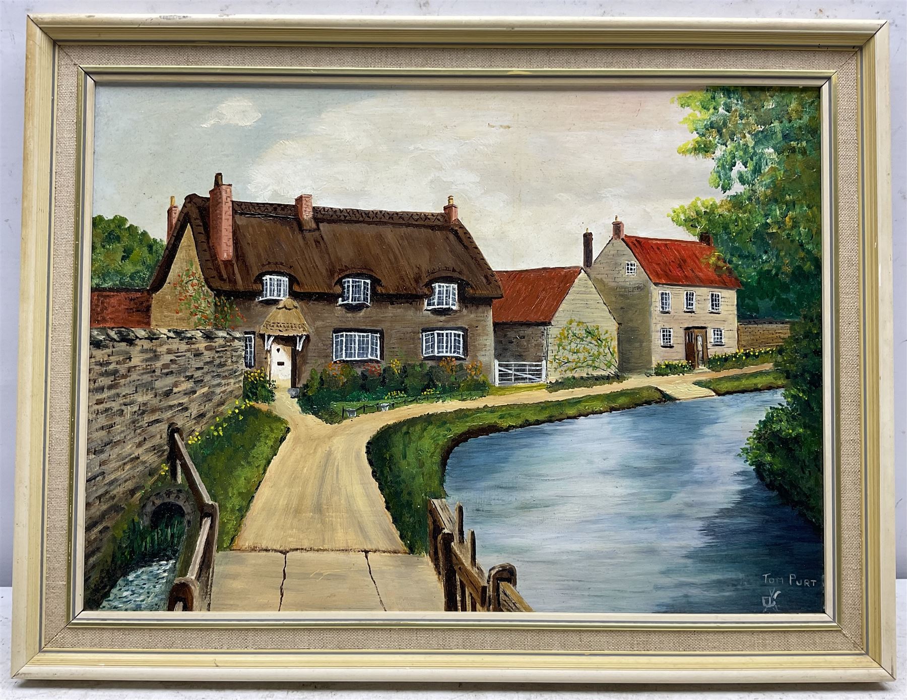 Tom Purt (British 20th century): Scarborough North and South Bays, and Thornton-le-Dale, three oils on canvas and board, variously signed and dated, two 40cm x 60cm, the latter 29cm x 40cm (3)