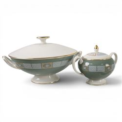 Wedgwood Asia pattern part dinner and coffee service, including coffee pot, covered sucrier, milk jug, five cups and saucers, five dinner plates, etc  