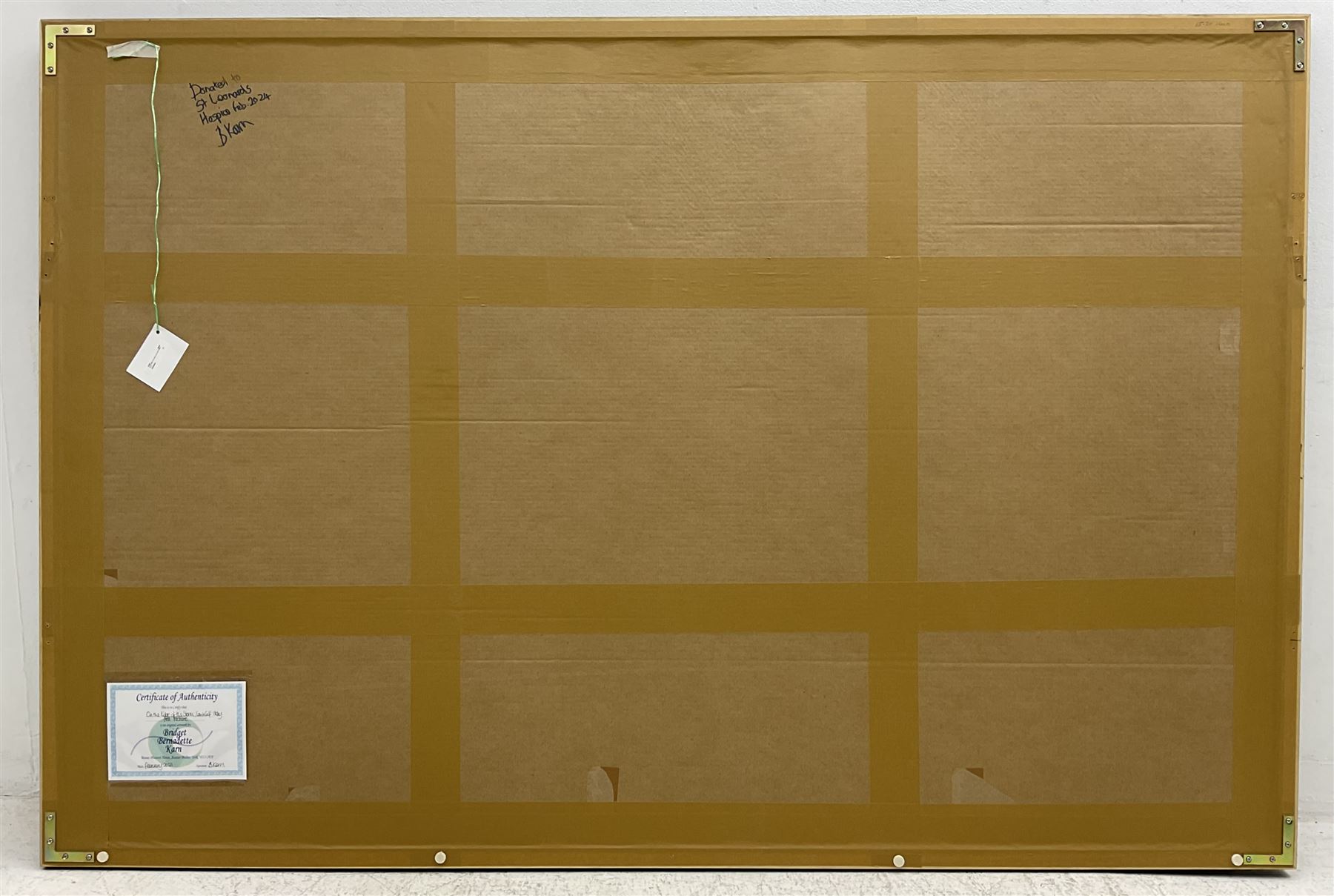 Bridget Bernadette Karn (Yorkshire Contemporary): ‘On the Edge of the Storm - Cow and Calf Ilkley’, wool and felt collage, signed titled and dated February 2021 verso 103cm x 162cm