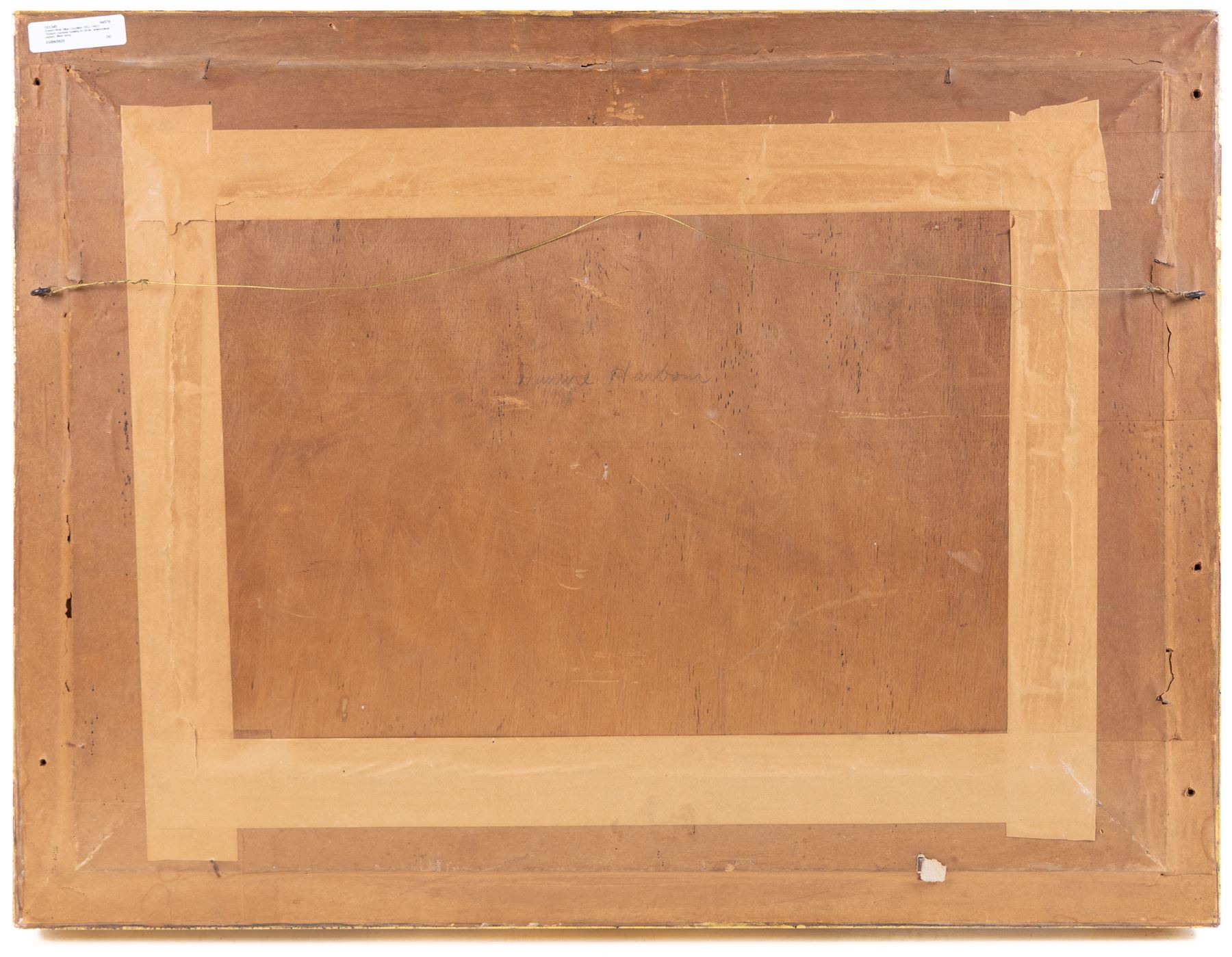 Robert Weir Allan (Scottish 1852-1942): 'Dunure Harbour' looking to Arran, watercolour signed, titled verso 33cm x 49cm 