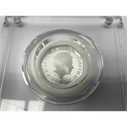 The Royal Mint United Kingdom 2019 coloured silver proof fifty pence, cased with certificate 
