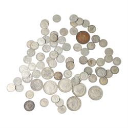 Approximately 300 grams of Great British pre-1947 silver coins
