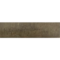 Henry Gillard Glindoni RBA (British 1852-1913): 'Reflections', watercolour signed and dated 1909, 50cm x 34cm