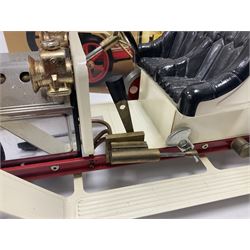 Mamod SA1 ‘Steam Roaster’ live steam car in cream and red, with original box 