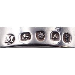 George III silver coffee pot, of vase form with part faceted sides and wooden scroll capped handle, the body engraved with central crest and finial border, hallmarked London 1796, makers mark partly worn and indistinct, H29.5cm, approximate gross weight 25.53 ozt (794.3 grams)