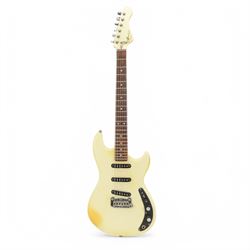1980s G&L by Leo Fender SC3 electric guitar, in cream finish, made in USA serial no. G0211...