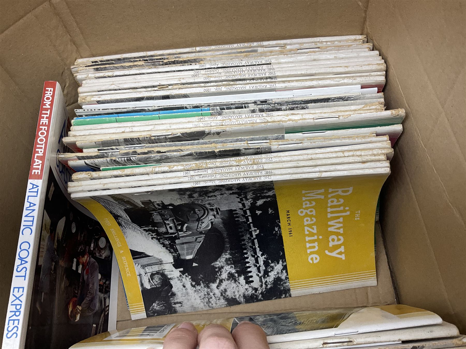 Two boxes of railway books, to include West Country Railway History, Linton and Barnstable Railway,  The King's Cross Story, Railway Photographer etc