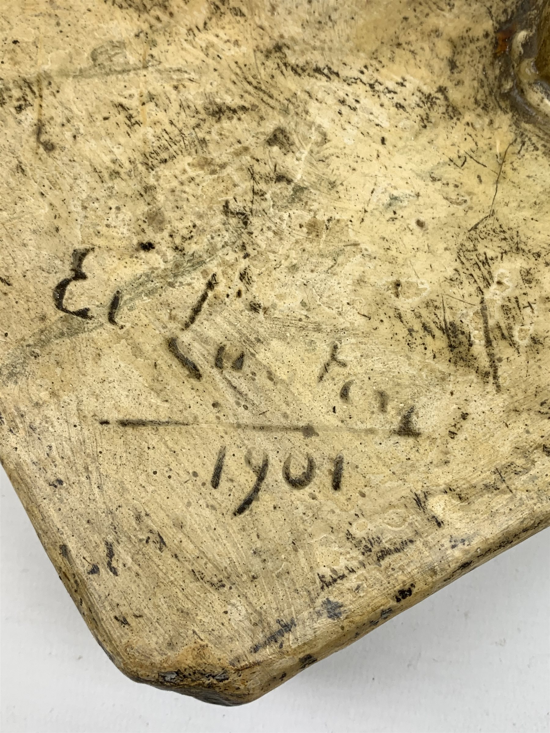 After Edouard Lanteri (1848-1917), a plaster cast anatomical male figure, signed to base E Lanteri 1901, H85.5cm