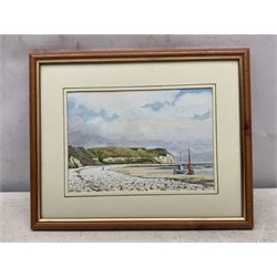 Don Micklethwaite (British 1936-): Flamborough Head, watercolour signed 17cm x 25cm 