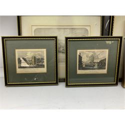 Collection early engravings and prints mostly relating to Boston Lincolnshire max 20cm x 15cm (8)