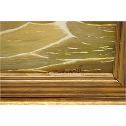English School (20th century): The Whaling Bark 'Kathleen', oil on board signed below the frame 44cm x 69.5cm
Notes: The ship was sunk by a sperm whale in the South Atlantic in 1902.