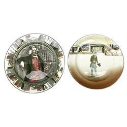 Royal Doulton Professional series plate 'The Bookworm', and a Royal Doulton Dickens ware plate 'Tom Pinch', (2)
