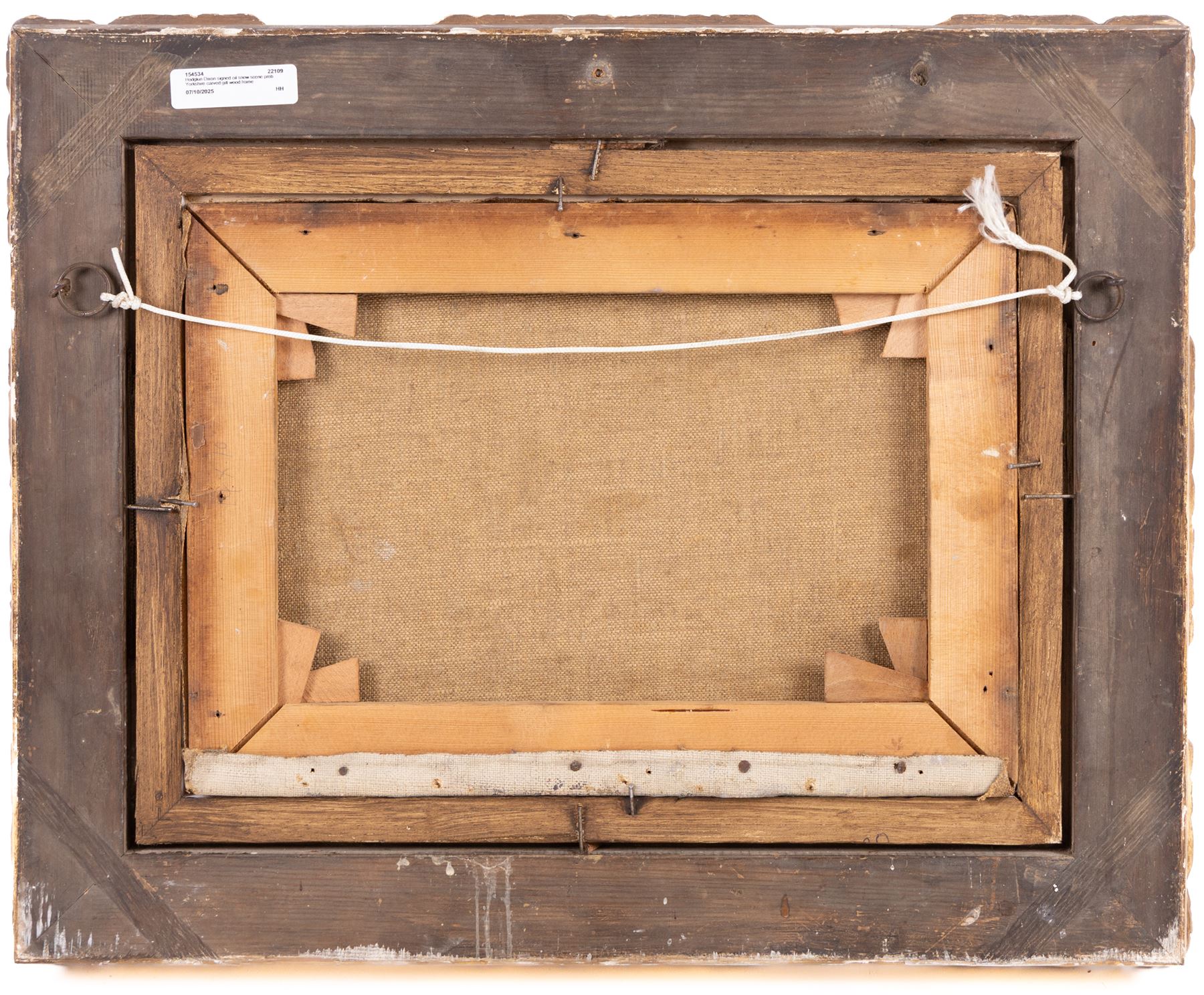 Hodgkin Dixon (British fl.1904-1925): Snow Scene, oil on canvas signed, in carved gilt wood frame 24cm x 35cm 