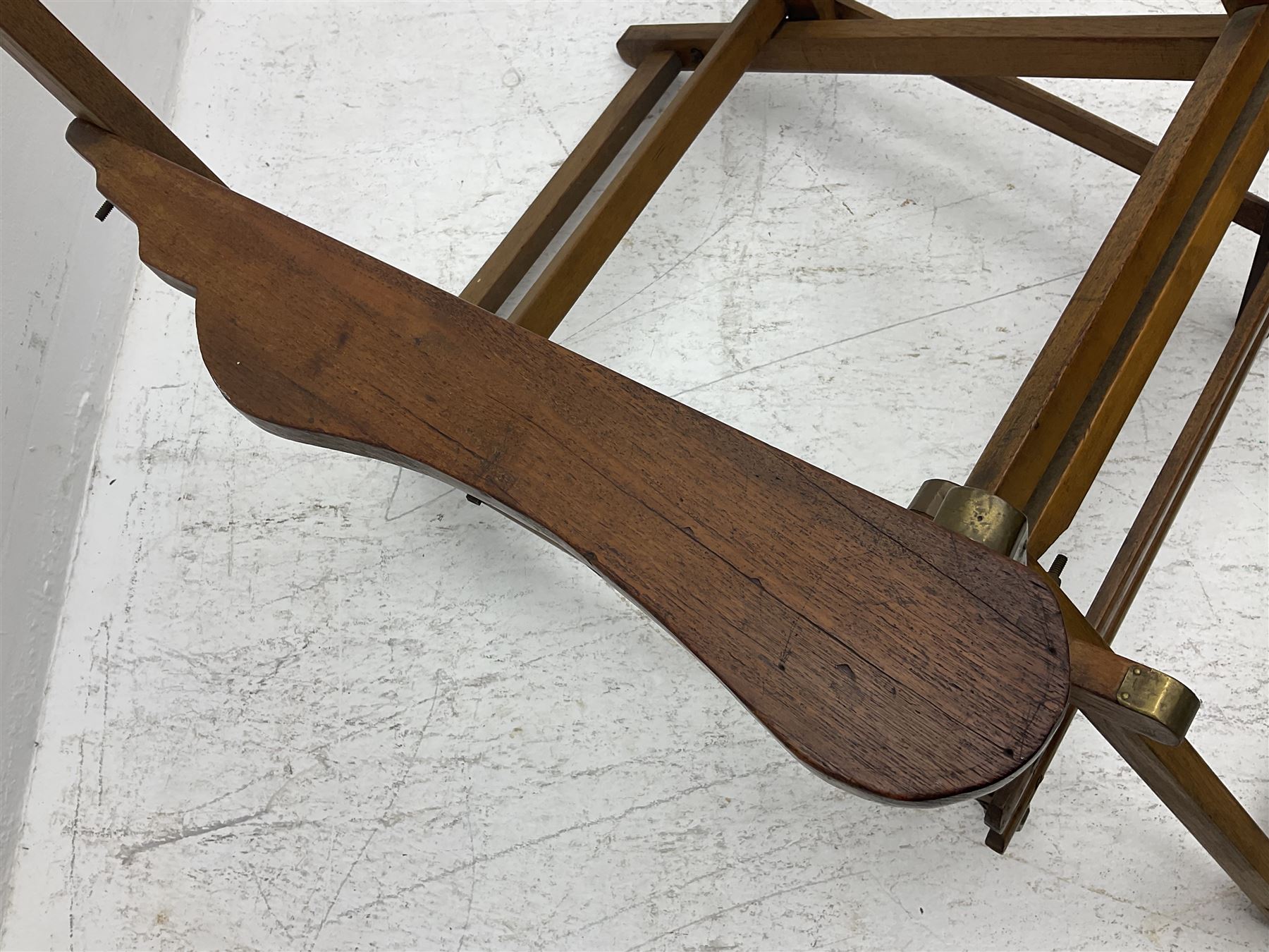 19th century folding brass mounted teak steamer chair 