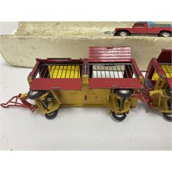 Corgi Chipperfields Circus Toys Gift Set No. 23 part-set in part-box comprising Smith’s ‘Karrier’ Van, International 6x6 truck, two Circus Animal Cages and Platform Trailer; accompanied by similar Corgi Major Chipperfield Circus Articulated Horsebox, and two Corgi Land Rovers