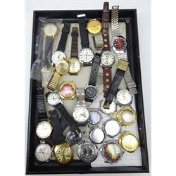  Group of Gents mechanical wristwatches and dials including Sekonda, Smiths etc   