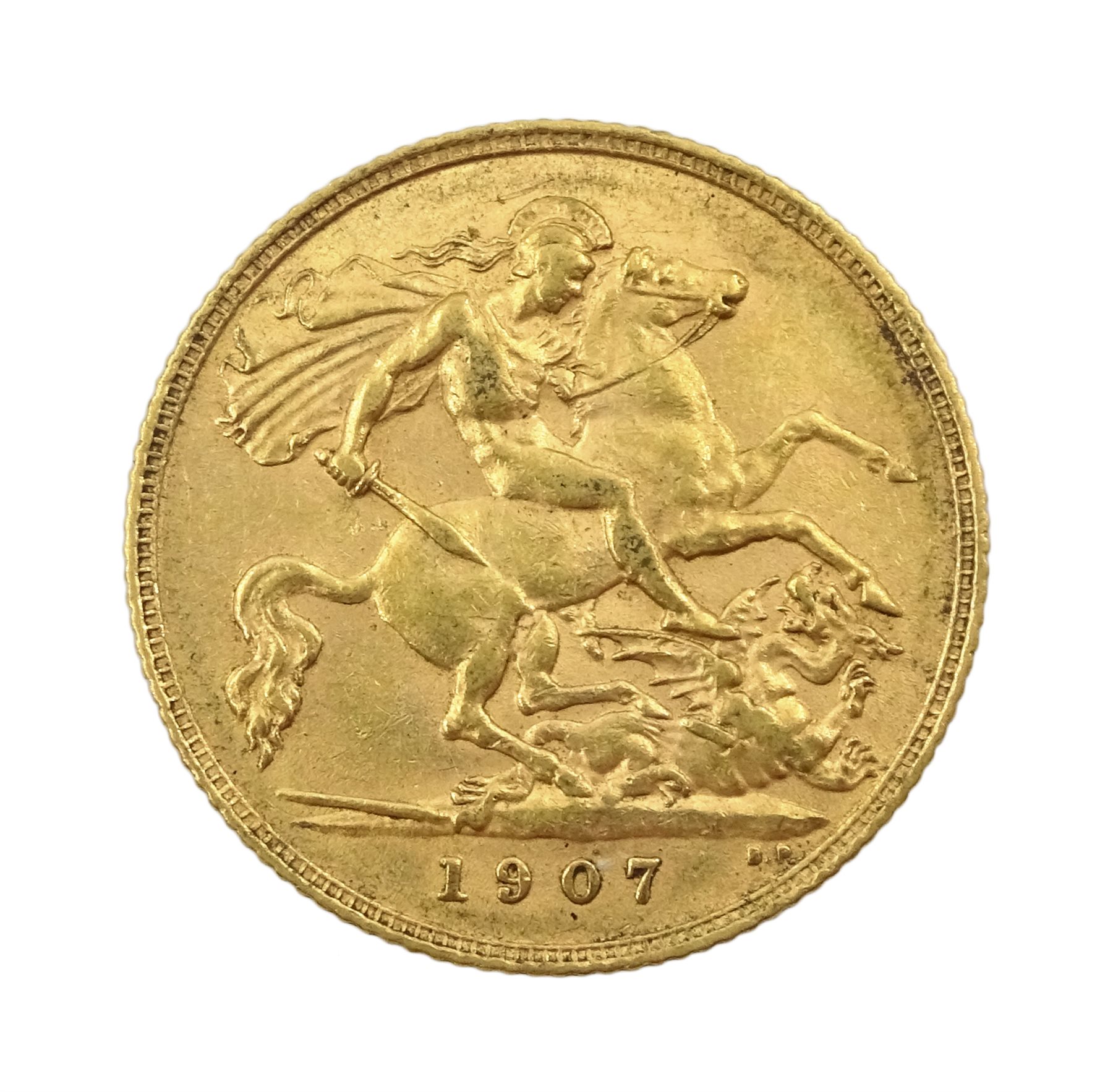 King Edward VII 1907 gold half sovereign coin