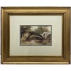 Mark Senior (Staithes Group 1864-1927): Brathay Bridge near Clappersgate Cumbria, watercolour signed and dated 1886, inscribed verso 15cm x 22cm