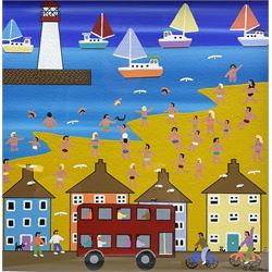 Gordon Barker (British 1960-): Beach Day