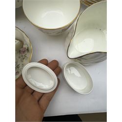 Minton Spring Bouquet pattern part tea and dinner service, including six dinner plates, six side plates, two covered dishes etc, together with Minton Marlow pattern part tea service  