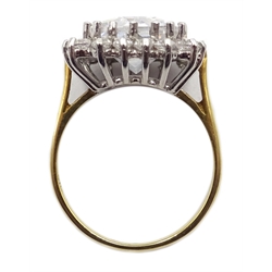  Cubic zirconia gold-plated silver dress ring   