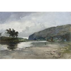 Thomas Marjoribanks Hay (Scottish 1862-1921): Scottish Coastal Inlet, watercolour signed 37cm x 55cm