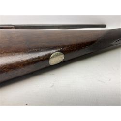 Smith Midgley Bradford 12-bore side-by-side double barrel side-lock ejector shotgun with 71cm barrels, engraved action with patented top lever, ivy leaf fences and top safety, walnut stock with chequered grip and fore-end, serial no.62409 to barrels and 1481 to action, L115cm overall SHOTGUN CERTIFICATE REQUIRED