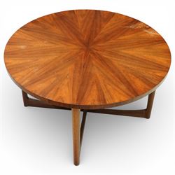 McIntosh of Kirkcaldy - Mid 20th century circular teak coffee table, circular top with boo...