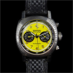  Panerai Ferrari chronograph automatic wristwatch with yellow dial  