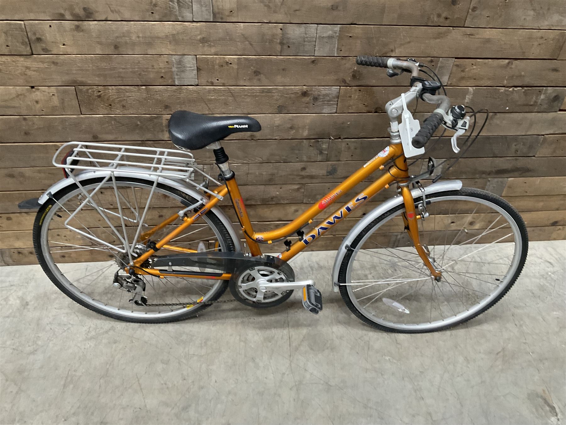 Three bicycles- man’s Falcon Storm 18 speed mountain bike; lady’s Dawes Sonoran 24 speed road bike; child’s Apollo 18 speed bike (3)