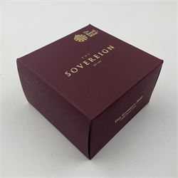 The Royal Mint United Kingdom 2020 gold proof full sovereign coin, cased with certificate 