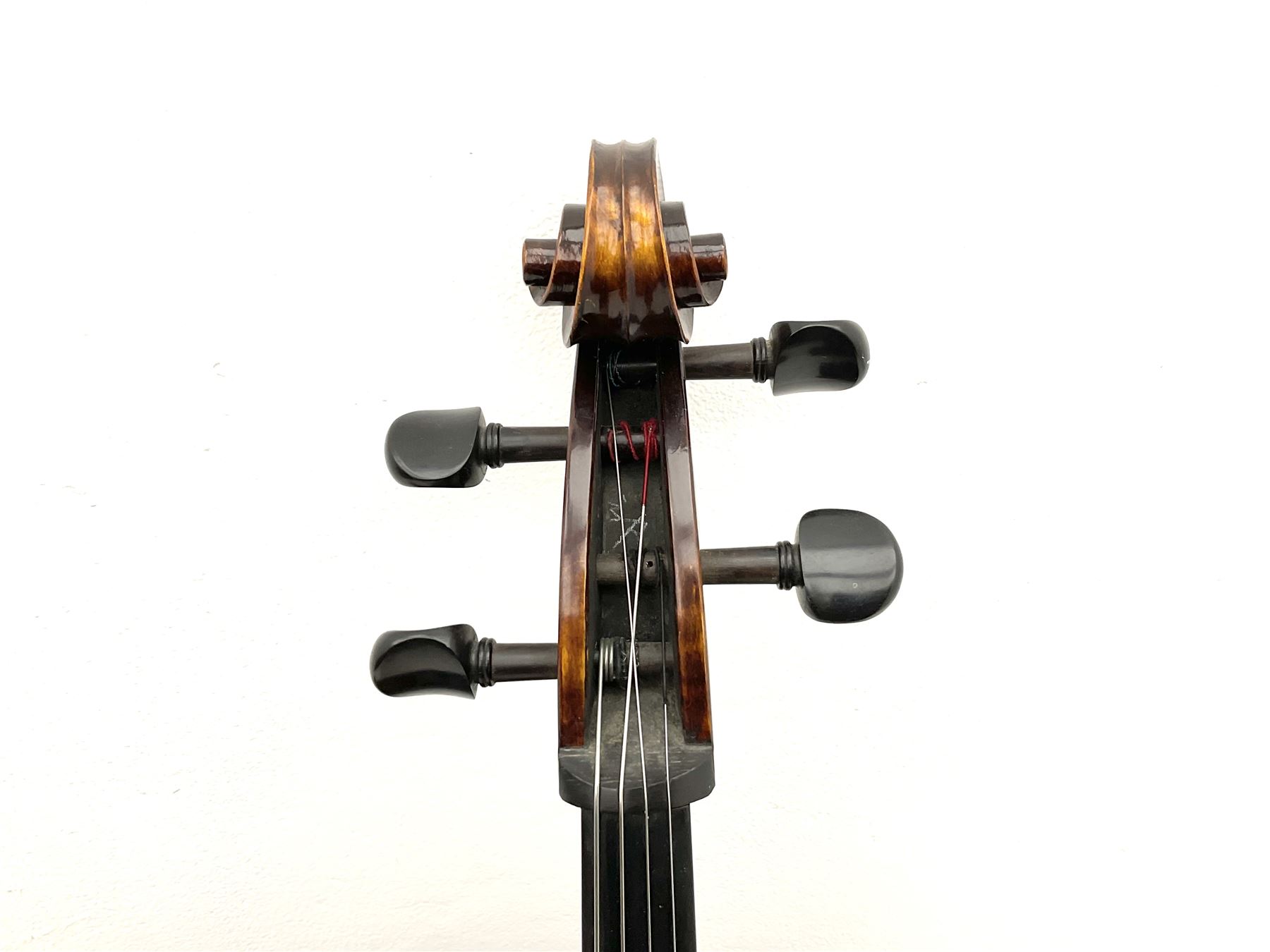 Alfred Stingl by Hofner cello, model AS-360 with 75.5cm two-piece maple back and ribs and spruce top, bears label with serial no.JO411-0706, L122cm; in carbon-fibre carrying case with bow