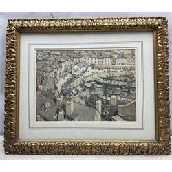 Stanley Smith (British fl.1927-1938): Brixham Harbour, watercolour signed 26cm x 37cm 