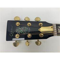 Ozark Dobro chromium plated on brass National style resonator guitar with foliate engraving L98cm; in Ritter soft carrying case