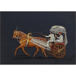 Indian Company School (19th century): Processional Scenes, set of eight finely detailed gouaches on mica, each 10cm x 13.5cm (8)