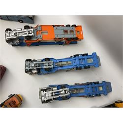 Corgi - eighteen unboxed and playworn/repainted die-cast commercial vehicles including Commer 5-Ton Wagon with drop-side trailer and two other 5-Ton wagons, Dodge Key Fargo, Jeep FC-150, two London Routemaster buses, Carrimore Trideck Transporter, two Carrimore Mark IV Transporters, Carrimore Low Loader, Ecurie Ecosse Racing Car Transporter etc (18)