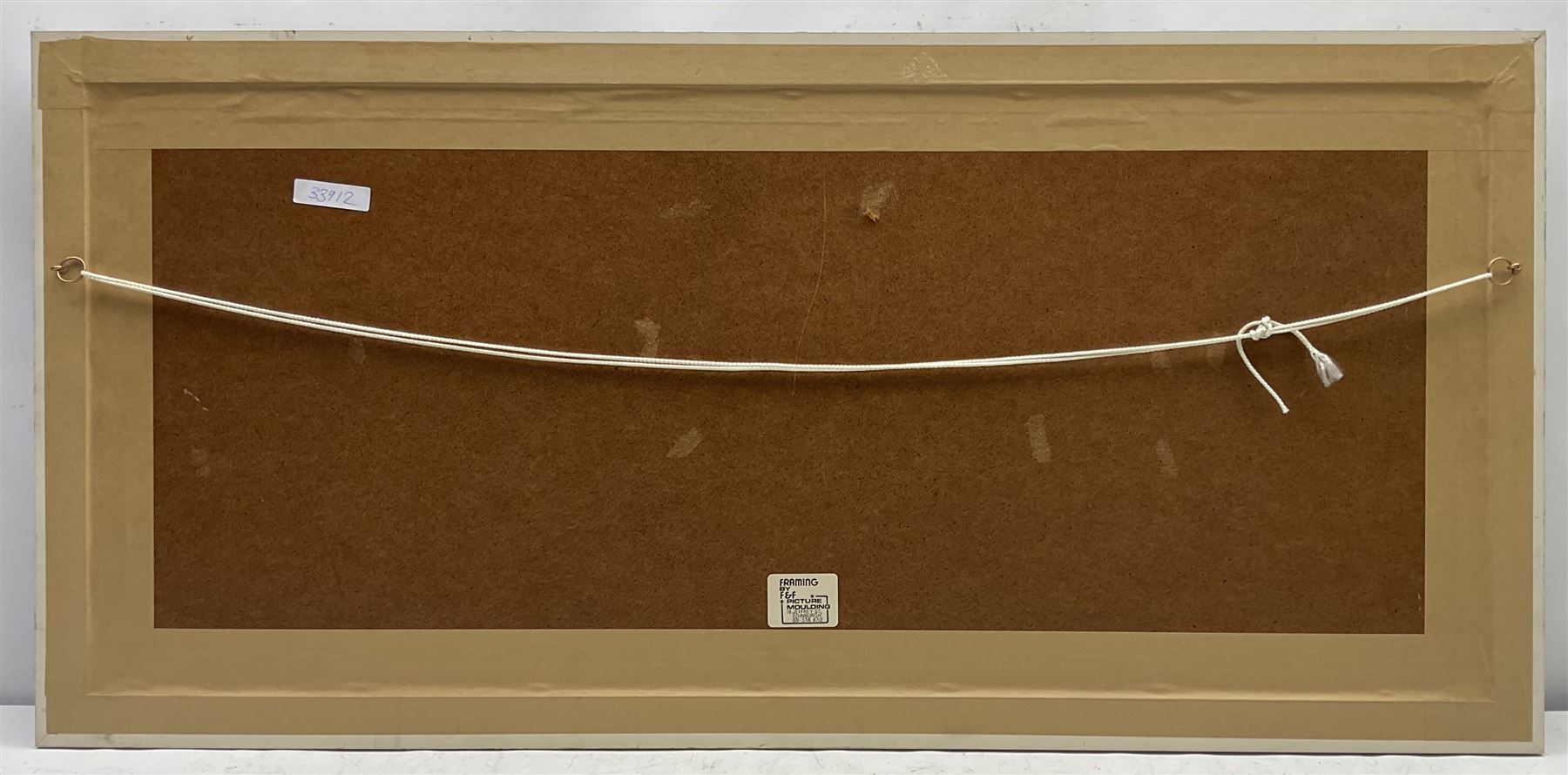 Ben Maile (British 1922-2017): Beached Fishing Boats, oil on board signed 42cm x 98cm