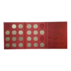 Great British coins in three Whitman and six NEGLA coin folders, including run of 1911 to 1946 halfcrown coins, Queen Victoria 1872, 1873, 1878, 1887, 1889, 1892, 1894, 1895, 1896, 1898, 1899, 1900 and 1901 one shilling, various other pre 1947 silver sixpences and one shillings, Queen Elizabeth II sixpences etc
