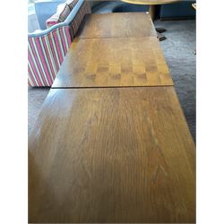 Four square walnut finish dining tables - LOT SUBJECT TO VAT ON THE HAMMER PRICE - To be collected by appointment from The Ambassador Hotel, 36-38 Esplanade, Scarborough YO11 2AY. ALL GOODS MUST BE REMOVED BY WEDNESDAY 15TH JUNE.