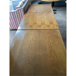 Four square walnut finish dining tables - LOT SUBJECT TO VAT ON THE HAMMER PRICE - To be collected by appointment from The Ambassador Hotel, 36-38 Esplanade, Scarborough YO11 2AY. ALL GOODS MUST BE REMOVED BY WEDNESDAY 15TH JUNE.